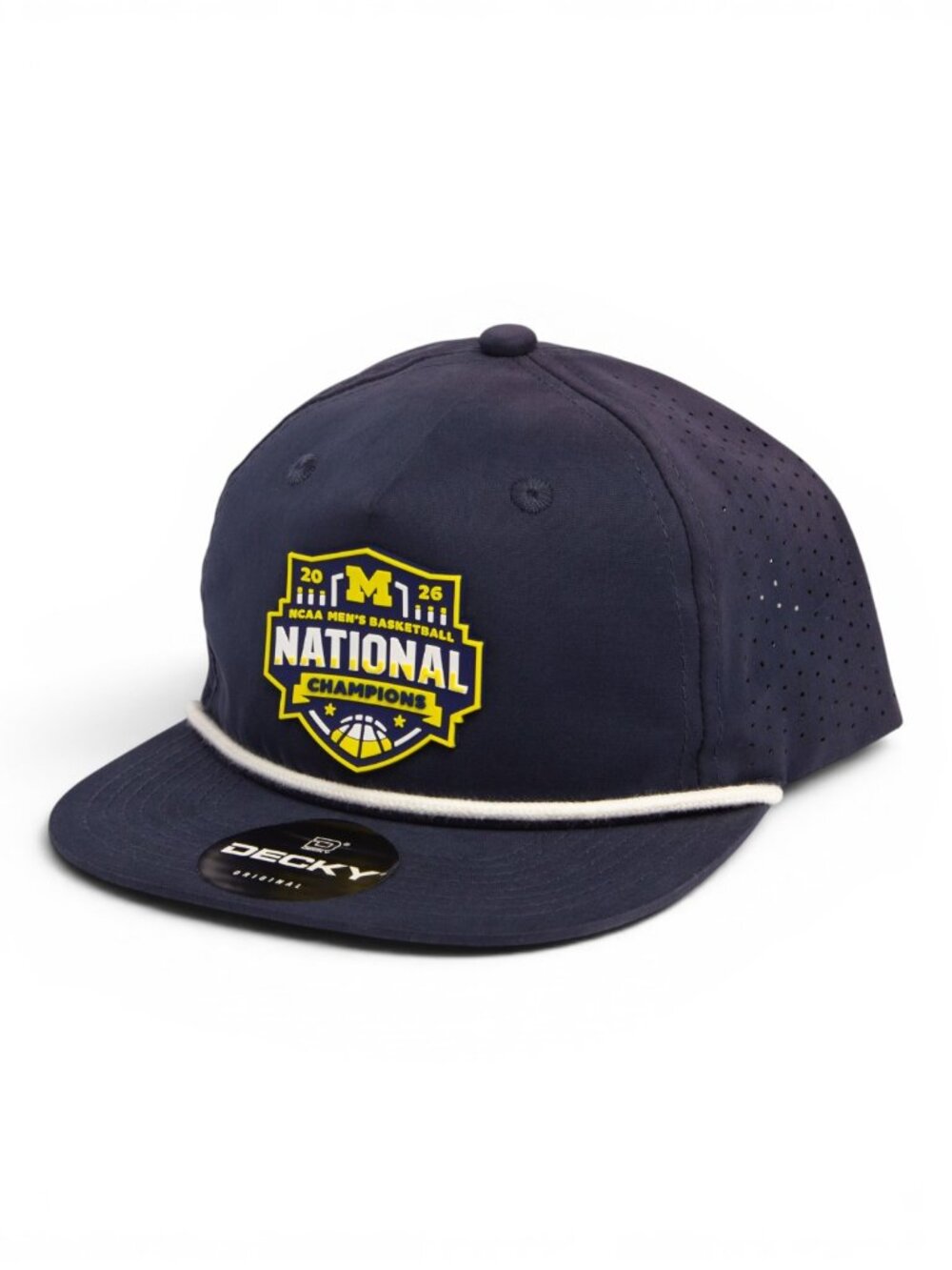 Michigan Wolverines 2026 Basketball National Champions Perforated Rope Hat